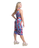 Halter Neck Sleeveless Wrap Dress - Pink Rhapsody