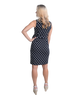 Classic Fit Wrap Dress, Sleeveless with Collar - Polka Dot Print