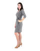 Classic Fit Wrap Dress with 3/4 Sleeves - Fern Print