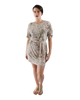 Button Sleeve Dress - Eclectic Animal Print