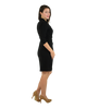 Classic Fit Wrap Dress with 3/4th Sleeves