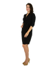 Classic Fit Wrap Dress with 3/4th Sleeves