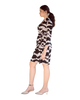 Classic Fit Wrap Dress with 3/4th Sleeves - Torn Paper Print 2