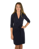 Classic Fit Wrap Dress with 3/4th Sleeves