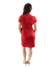Classic Fit Wrap Dress with Cap Sleeves