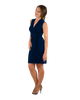 Classic Fit Wrap Dress, Sleeveless with collar