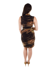 Classic Fit Wrap Dress, Sleeveless,  G.I. Jane Army Print