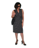 Classic Fit Wrap Dress with cap sleeves - Small Polka Dots Print