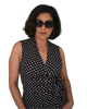 Classic Fit Wrap Dress with cap sleeves - Small Polka Dots Print