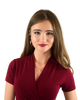 Classic Fit Wrap Dress with Cap Sleeves & Collar