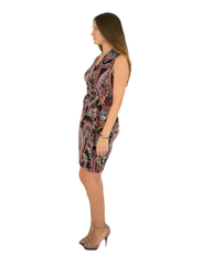 Classic Fit Wrap Dress, Sleeveless - Paisley Print