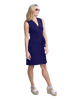 Classic Fit Wrap Dress, Sleeveless with No Collar