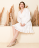 Diana - Casual Pin Tuck Flared Skirt Dress
