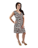 Faux Wrap Dress - Flowers in Flow Print