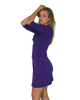 Faux Wrap Dress with 3/4th Sleeves