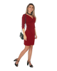 Faux Wrap Dress with 3/4th Sleeves