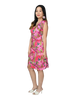 Faux Wrap Dress - Fantastic Flora - Pink