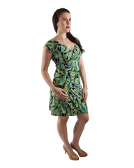 Faux Wrap Dress - Paisley