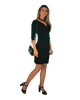 Faux Wrap Dress with 3/4th Sleeves