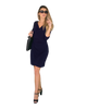 Faux Wrap Dress with 3/4th Sleeves