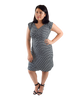 Faux Wrap Dress - Mini Polka Dot Print