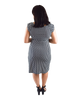 Faux Wrap Dress - Mini Polka Dot Print