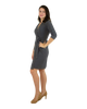 Classic Fit Wrap Dress with 3/4th Sleeves
