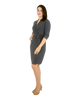 Classic Fit Wrap Dress with 3/4th Sleeves