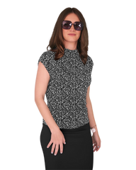 High Neck Cap Sleeve Top - Girls in STEM Print