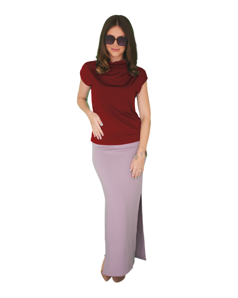 High Neck Cap Sleeve Top