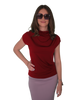 High Neck Cap Sleeve Top