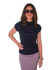 High Neck Cap Sleeve Top