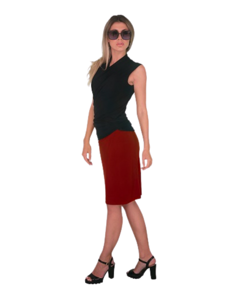 Knee length skirt