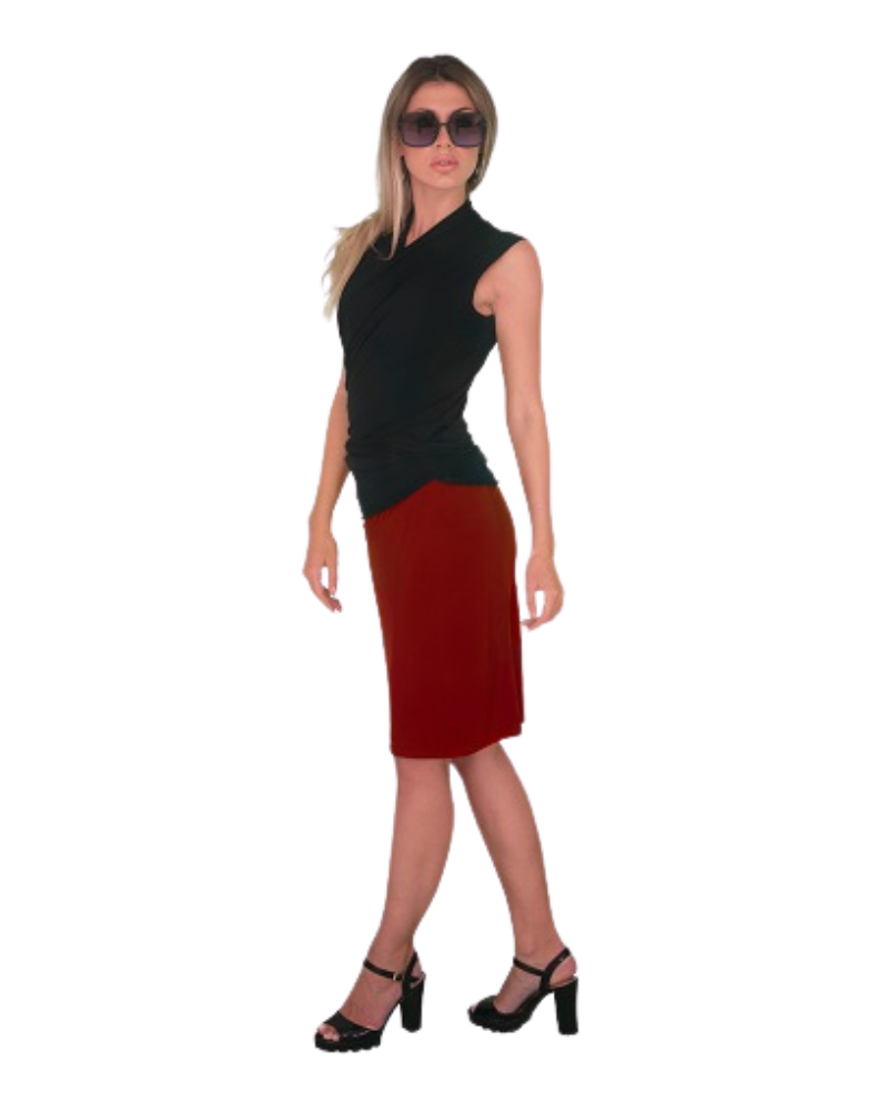 Knee length skirt