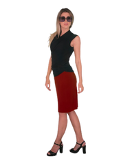 Knee length skirt