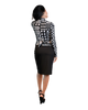 Long Sleeve Cardigan Wrap Top - Multi Polka Dots Print