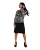Long Sleeve Cardigan Wrap Top - Multi Polka Dots Print