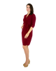 Classic Fit Wrap Dress with 3/4th Sleeves