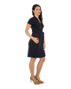 Classic Fit Wrap Dress with Cap Sleeves