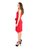 Classic Fit Wrap Dress, Sleeveless, Red