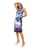 Straight Cut Halter Neck Multi Way Wrap Dress Sleeveless - Silky