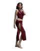 Sarong Set - Tie Back Top and Sarong Skirt with Slit