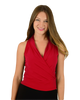 Signature  Sleeveless Faux Wrap Top