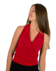 Signature  Sleeveless Faux Wrap Top