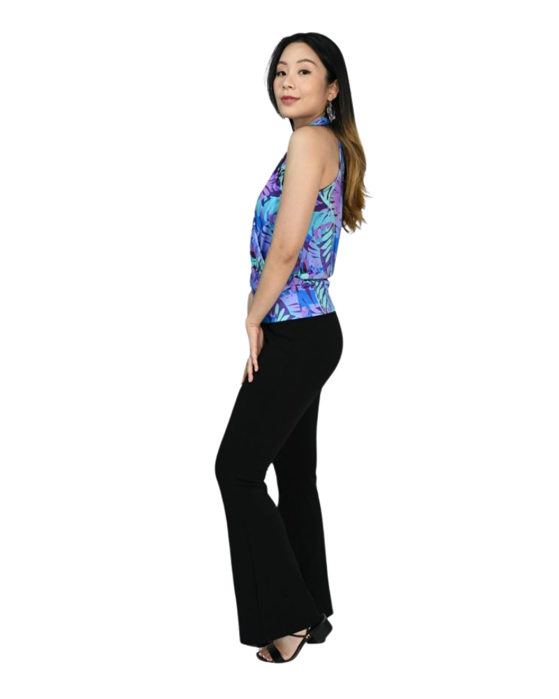 Signature Sleeveless Faux Wrap Top - Fantastic Flora Print