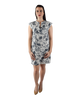 V-Neck Shift Dress - Floral Print